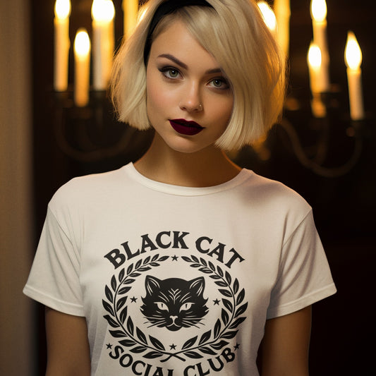 Black Cat Social Club Vintage Women's Graphic Tee