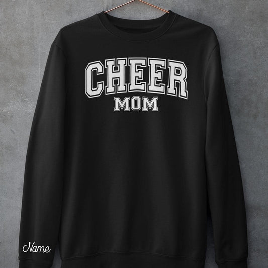 Cheer Mom Minimalist Women's Graphic Sweatshirt with Customization Option