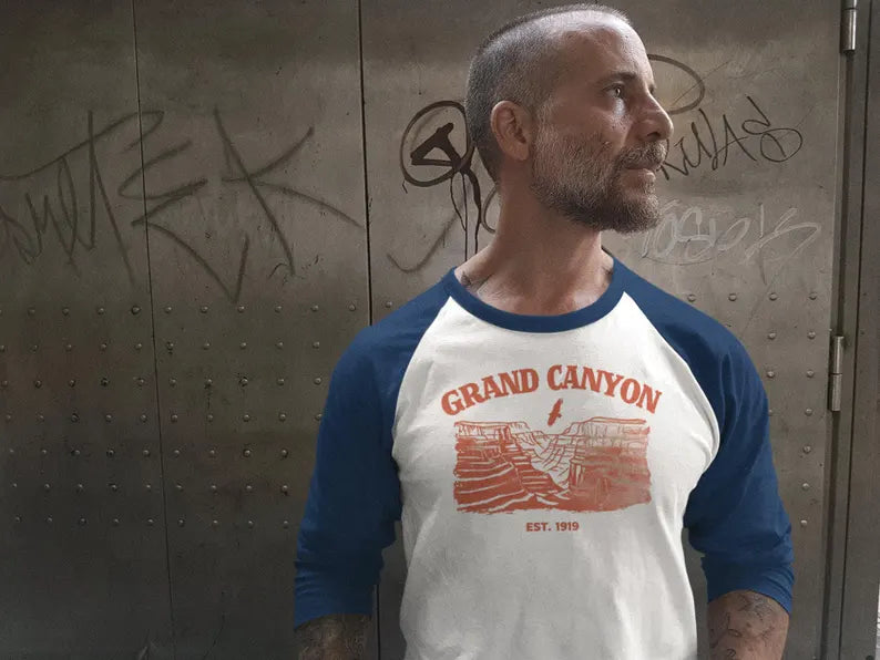 Vintage Grand Canyon National Park Men's 3/4 Sleeve Tee